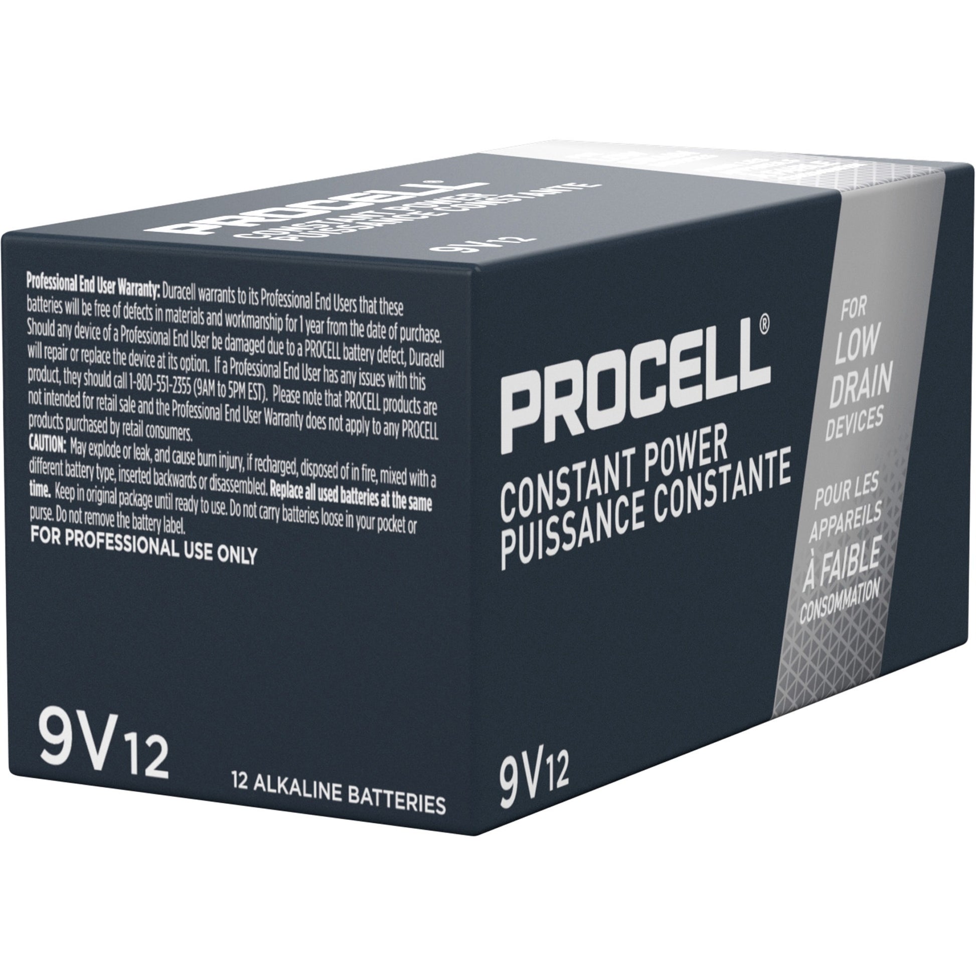 Duracell 9-Volt Procell Alkaline Constant Batteries, 12-Packs (PC1604BKDCT)