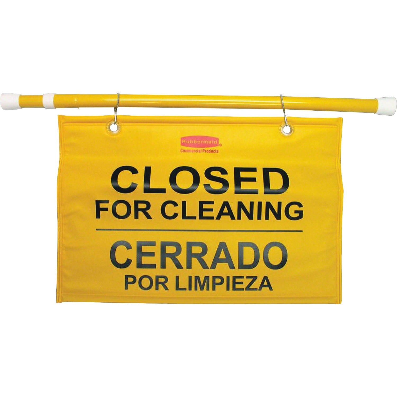 Rubbermaid Commercial Multilingual Closed for Cleaning Safety Signs (9S1600YLCT)