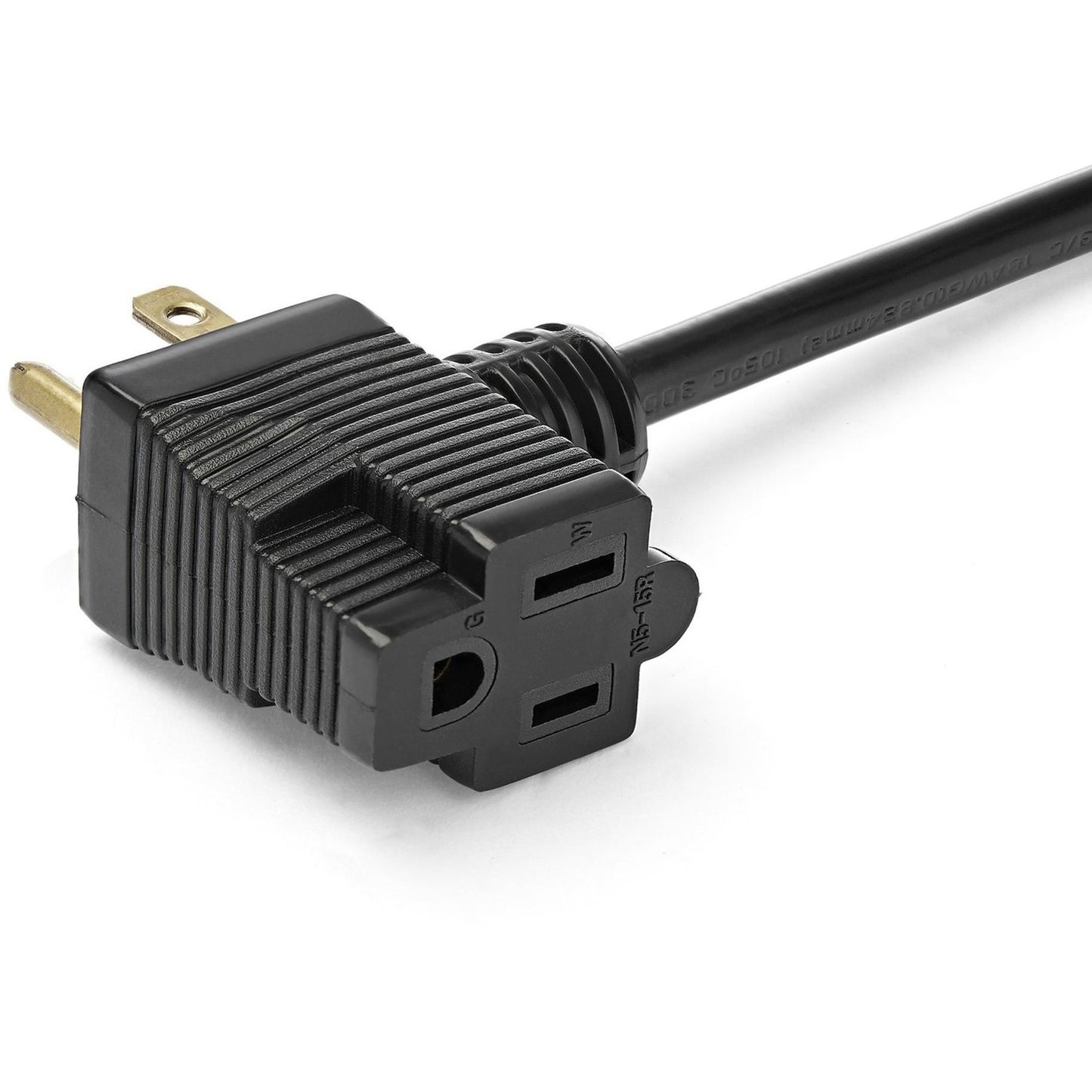 StarTech 1ft Short Extension Cord, Outlet Saver (PAC102)