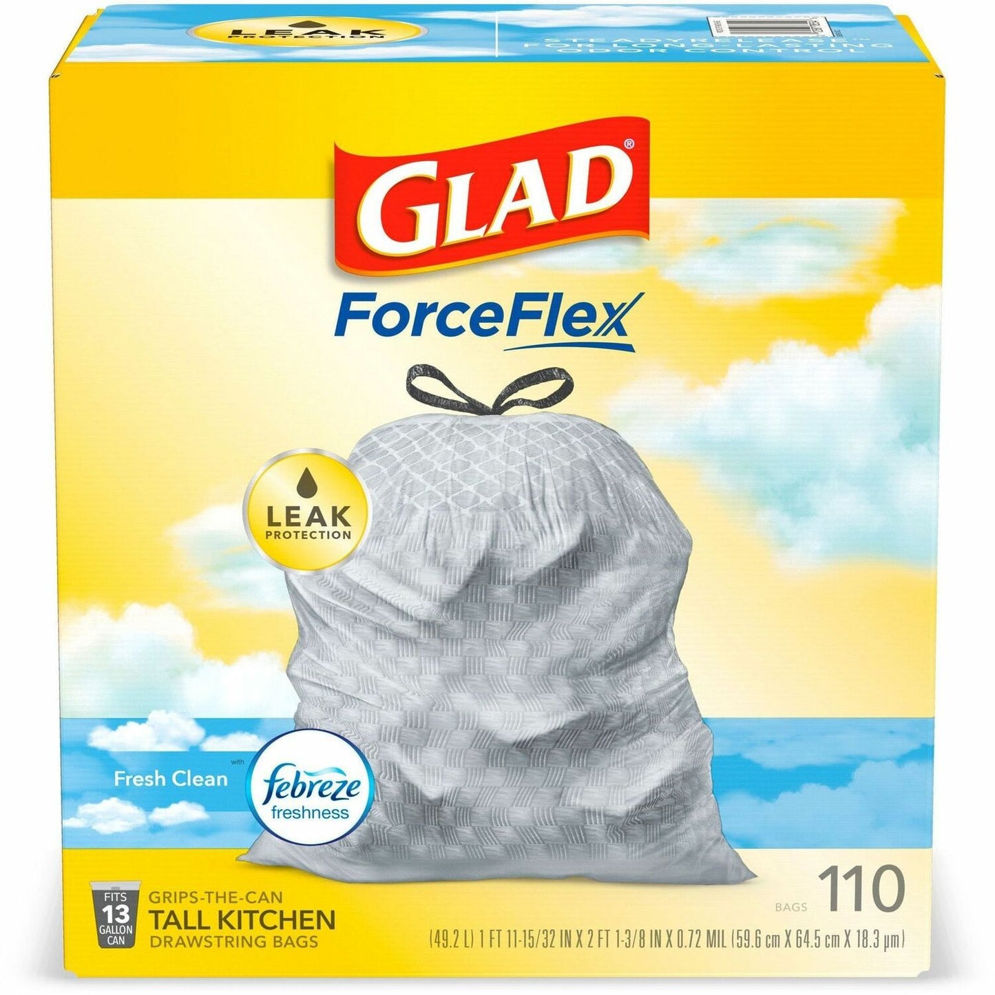 Glad ForceFlex Tall Kitchen Drawstring Trash Bags (78563)