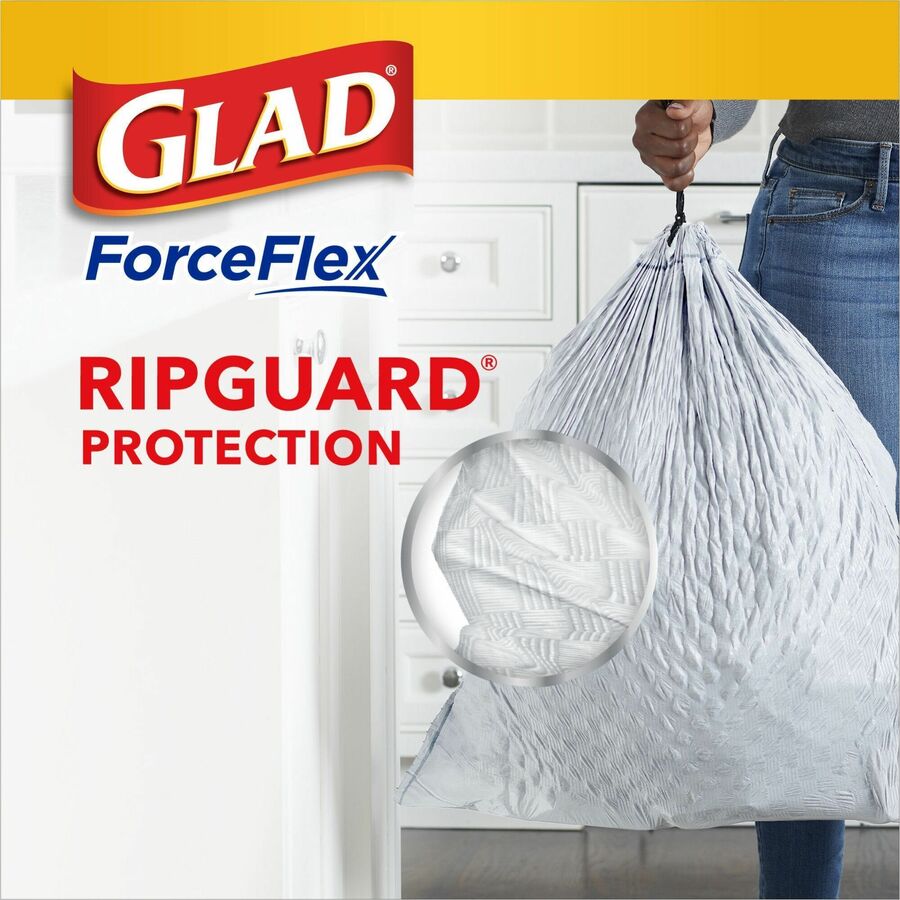 Glad ForceFlex Tall Kitchen Drawstring Trash Bags (79114)