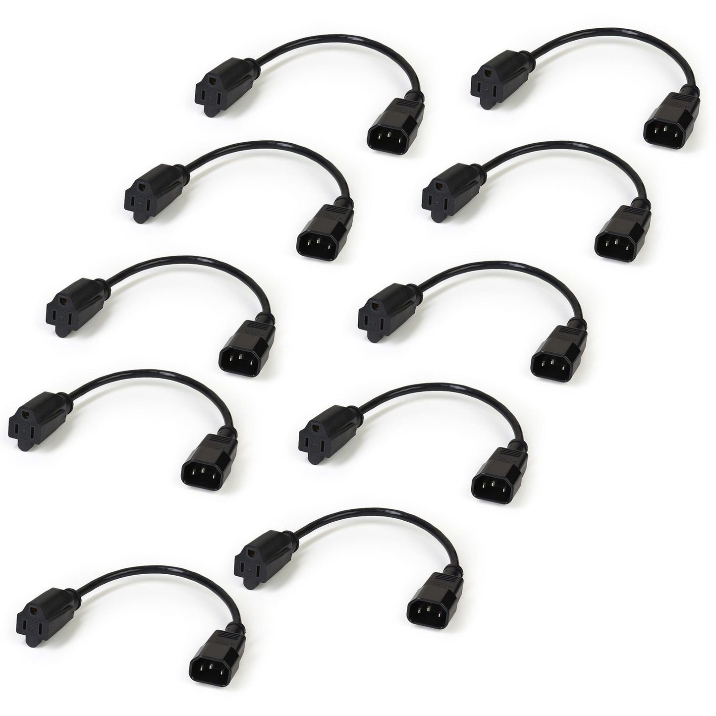 StarTech 1ft Power Extension Cord C14 To 5-15r (PAC10010PK)