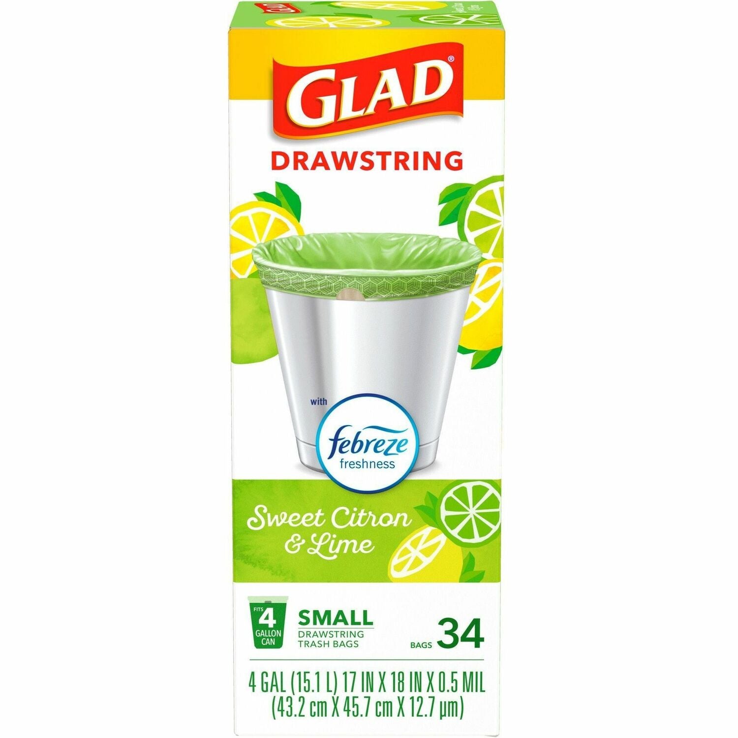 Glad Small Kitchen Drawstring Trash Bags (79120)