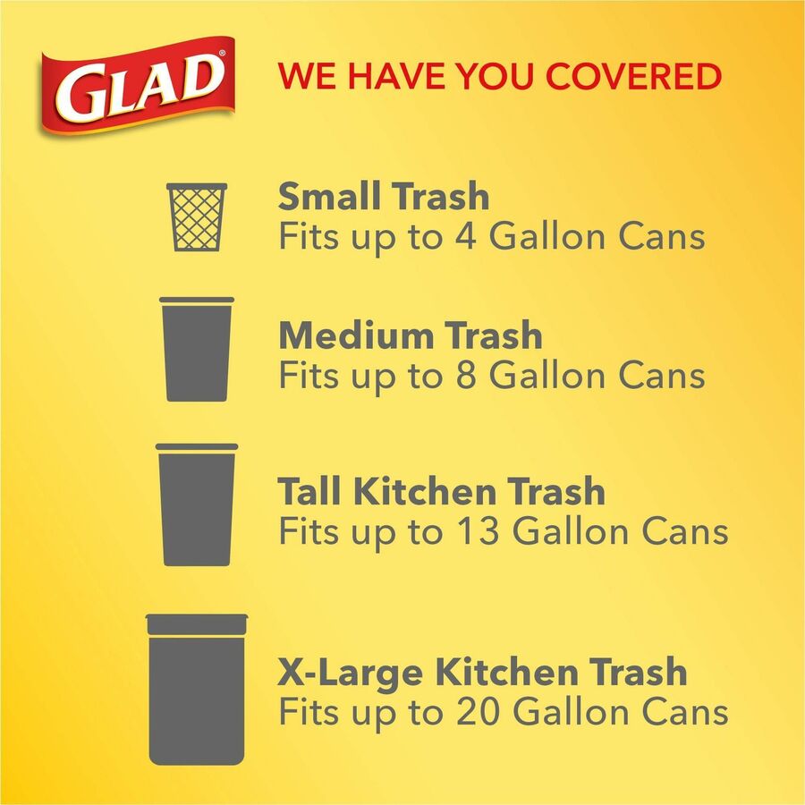 Glad Small Kitchen Drawstring Trash Bags (79120)