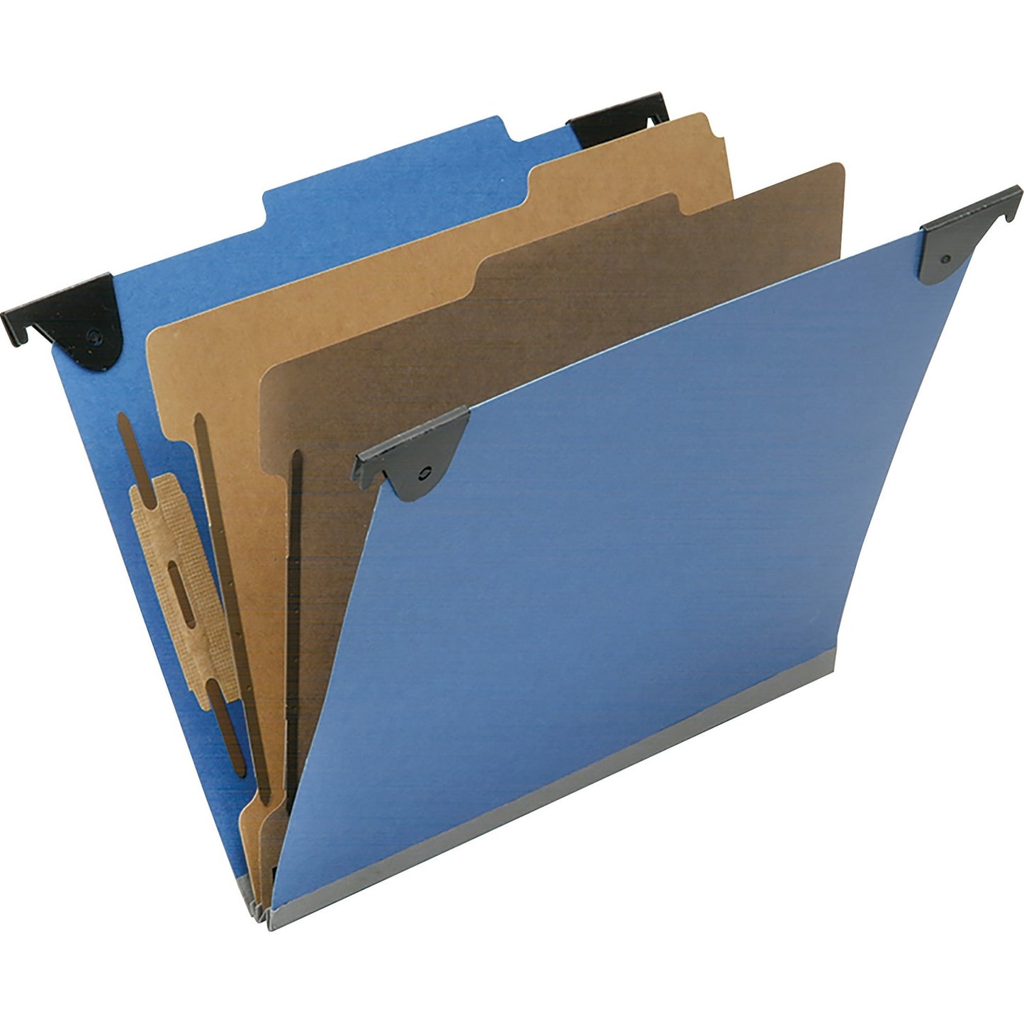 AbilityOne 7530016817011 SKILCRAFT Classification Folder, 2 Dividers, Letter Size, Royal Blue, 10/Box