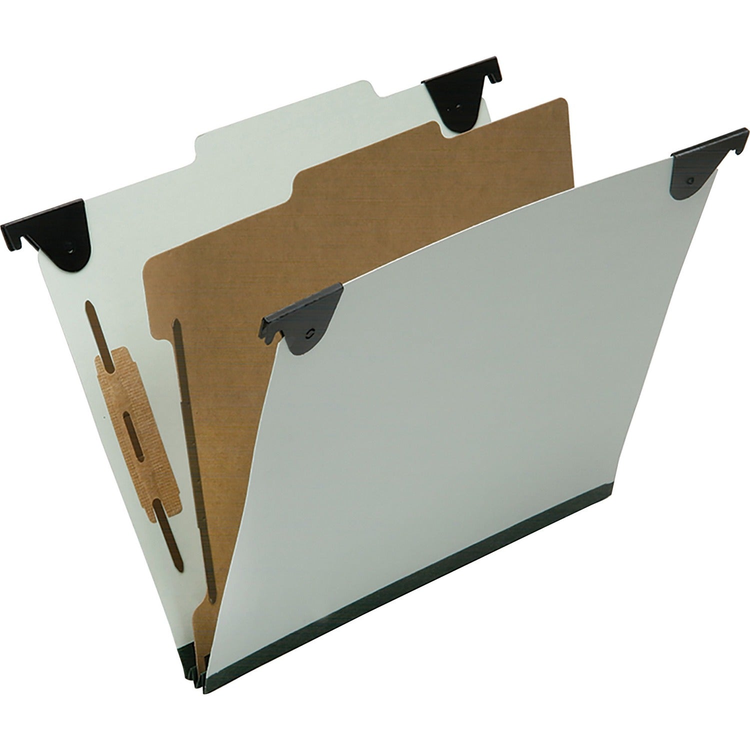 AbilityOne 7530016816253 SKILCRAFT Classification Folder, 1 Divider, Letter Size, Light Green, 10/Box