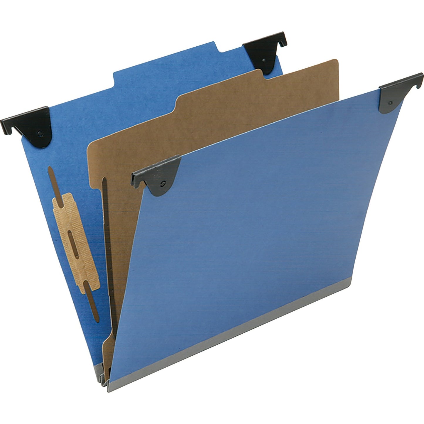 AbilityOne 7530016816248 SKILCRAFT Classification Folder, 1 Divider, Letter Size, Royal Blue, 10/Box