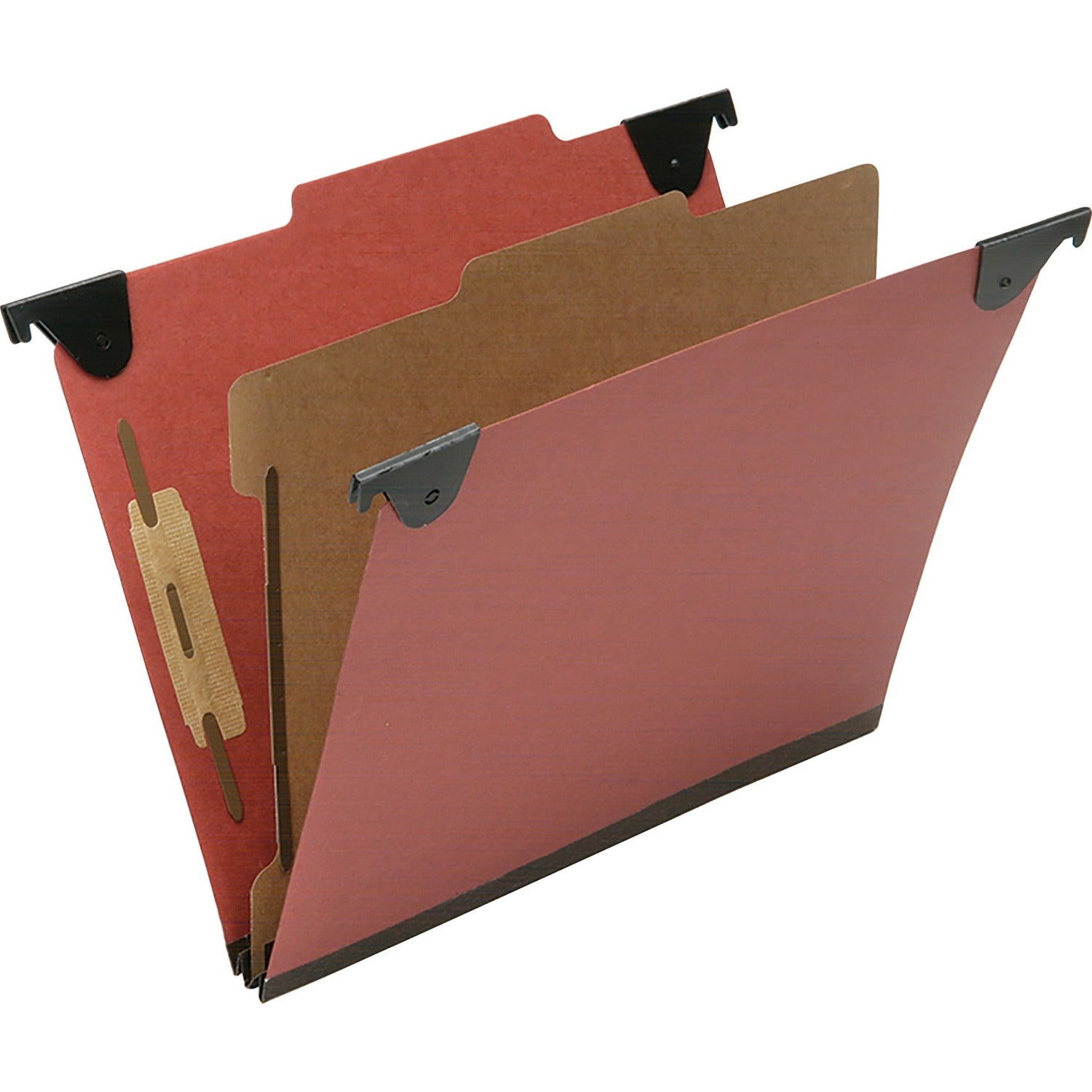 AbilityOne 7530016816249 SKILCRAFT Classification Folder, 1 Divider, Letter Size, Red, 10/Box