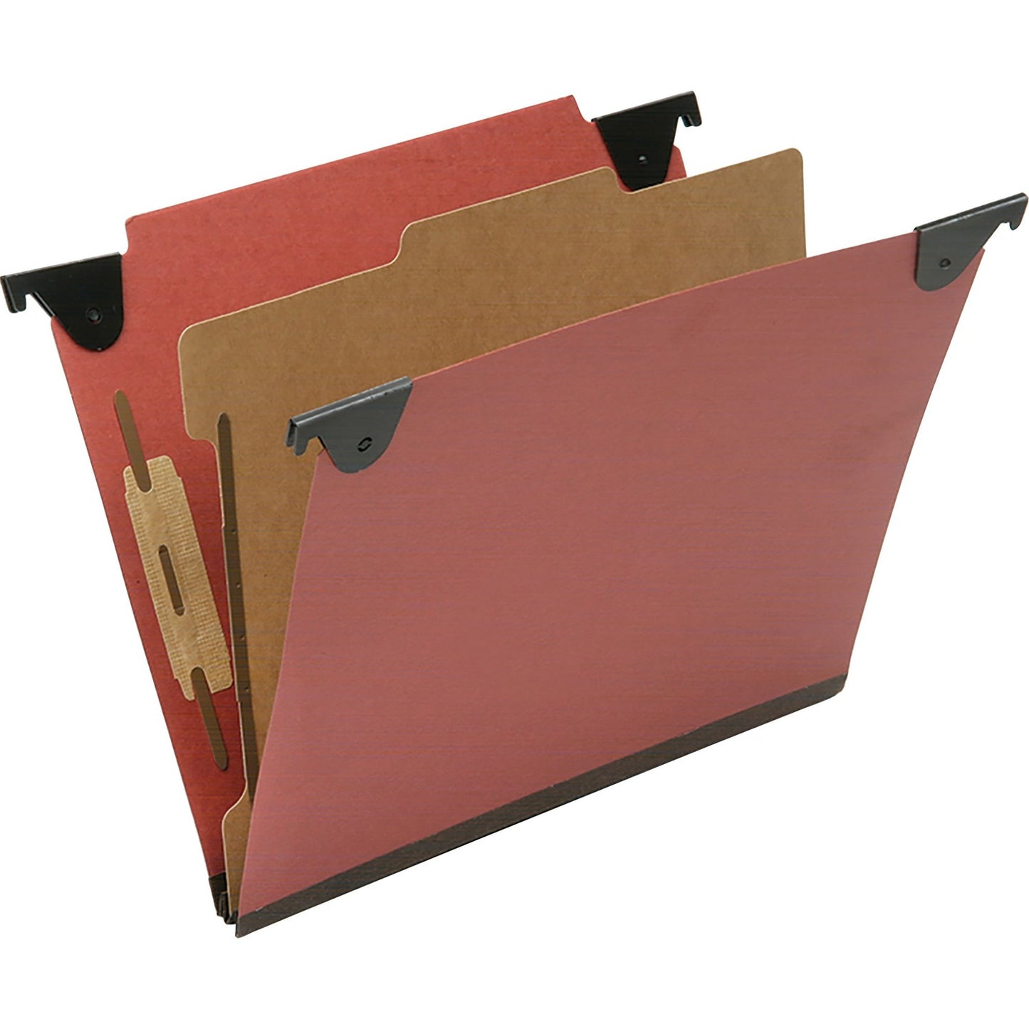 AbilityOne 7530016815829 SKILCRAFT Classification Folder, 1 Divider, Letter Size, Red, 10/Box