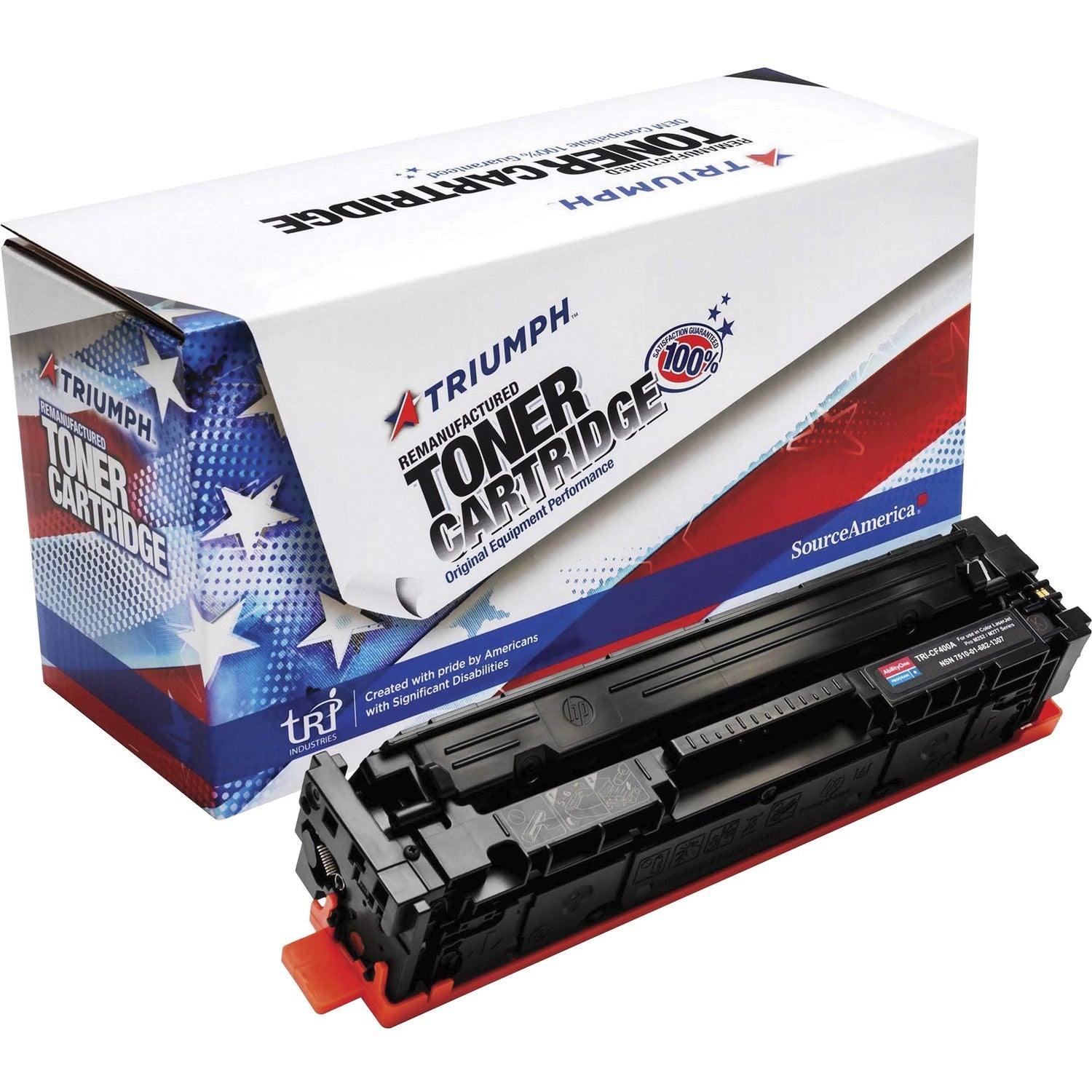 AbilityOne 7510016821306 Remanufactured CF400A (201A) Toner, 1,500 Page-Yield, Black (6821307)