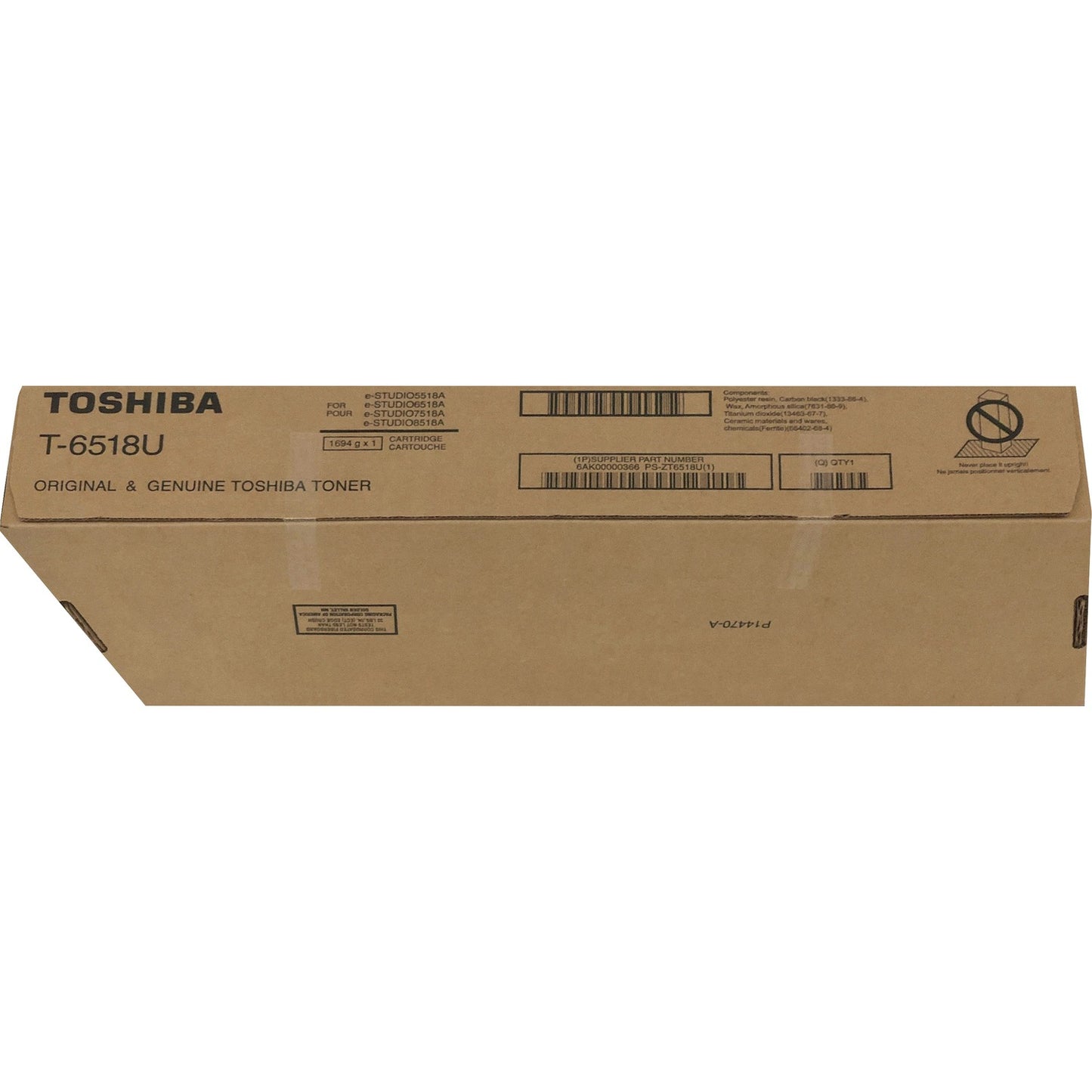 Toshiba Original Laser Toner Cartridge - Black - 1 Each (T6518)