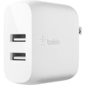 Belkin BoostCharge Dual USB-A Wall Charger 24W (USB-A to Micro-USB cable included) - Power Adapter (WCE002DQ1MWH)