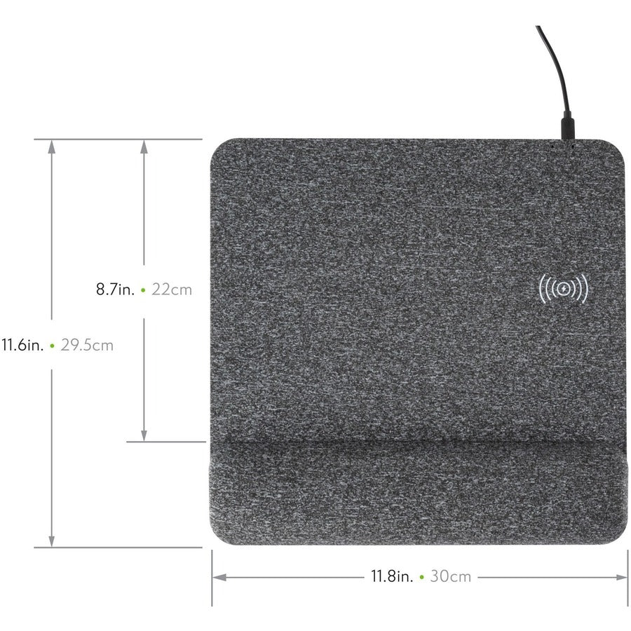 Allsop PowerTrack Plush Wireless Charging Mousepad - (32304)