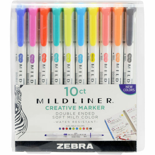 Zebra Pen Mildliner Double-ended Assorted Highlighter Set 10PK (78501)