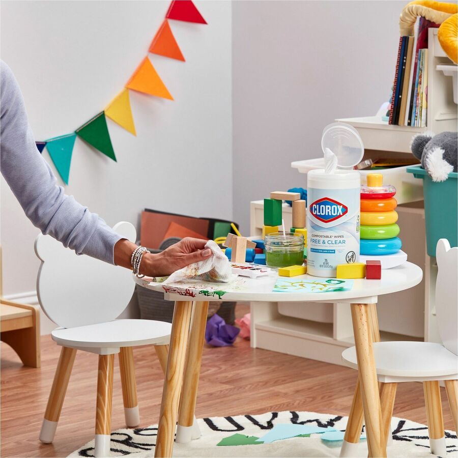 Clorox Free & Clear Compostable All Purpose Cleaning Wipes (32486CT)