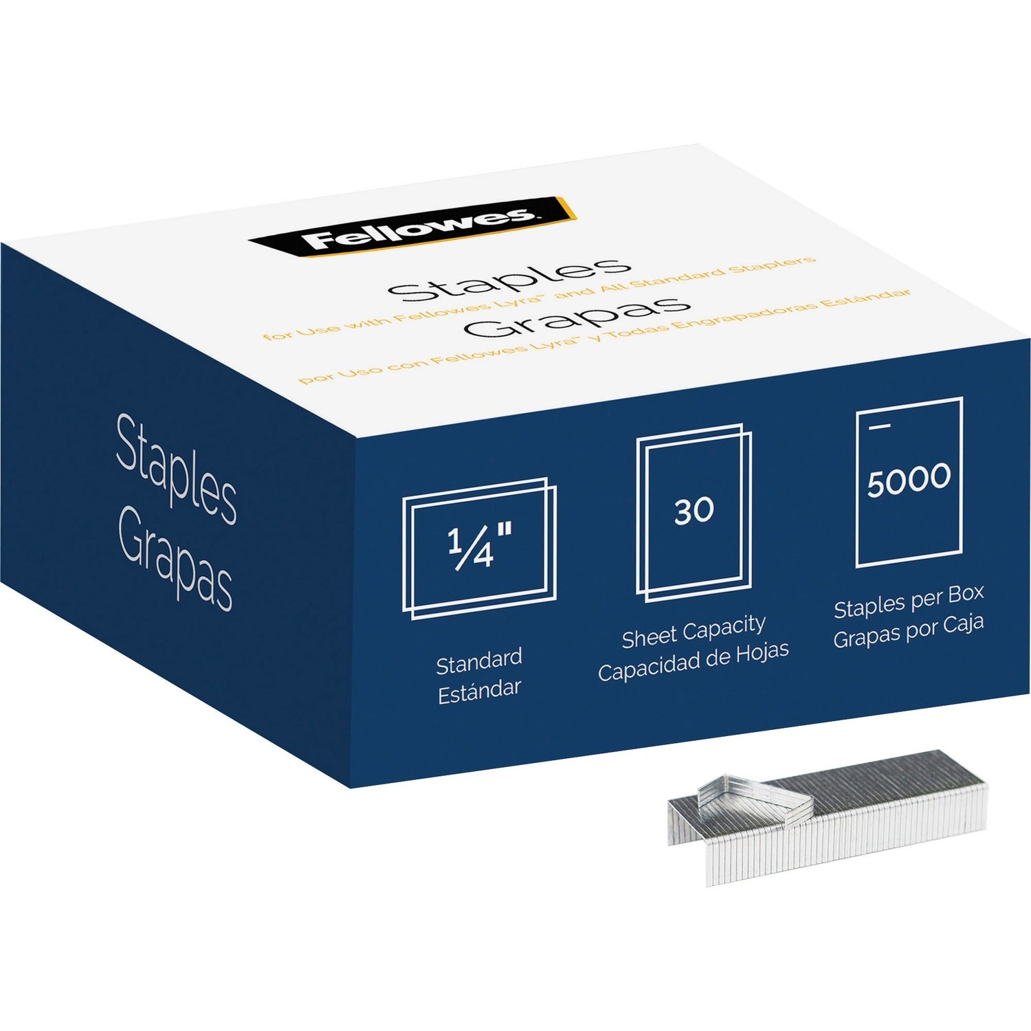 Fellowes 5000pk Half-Strip Standard Staples (5009501)