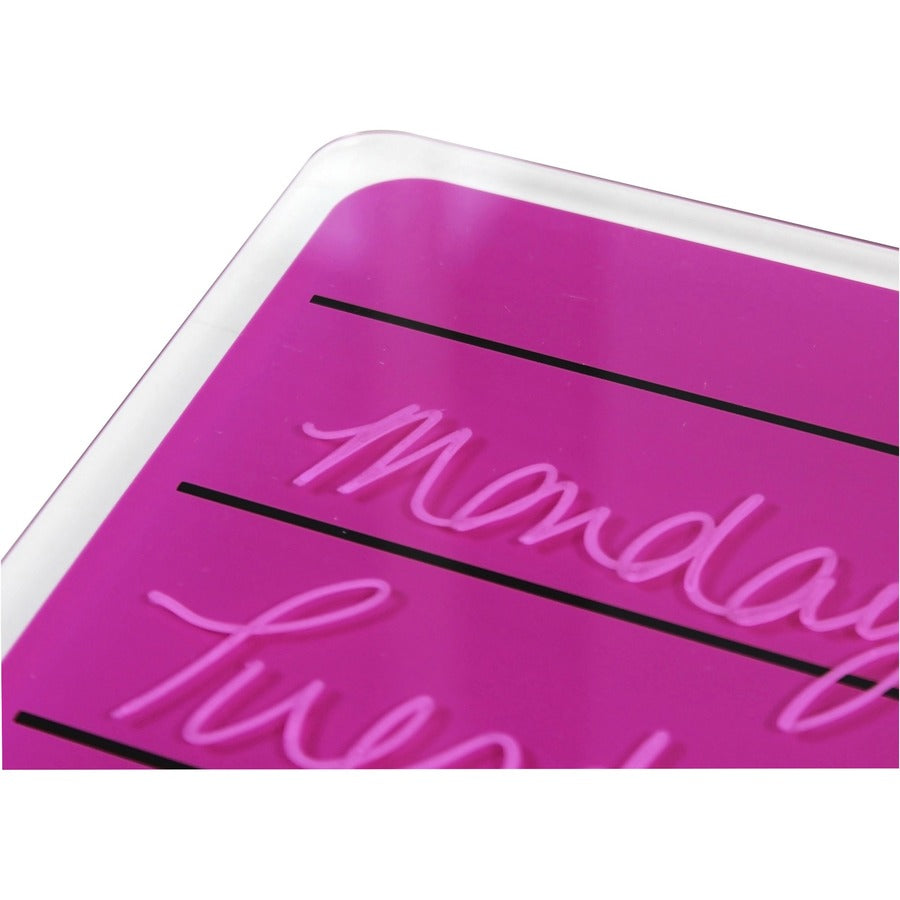  Glacier Violet & Black Plan & Grid Glass Dry Erase Board - 17" x 23" (FCVGM1723VP)