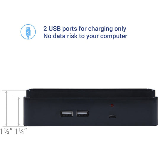 DAC Stax Monitor Riser Block Kit with 2 USB Charging Ports (02270)