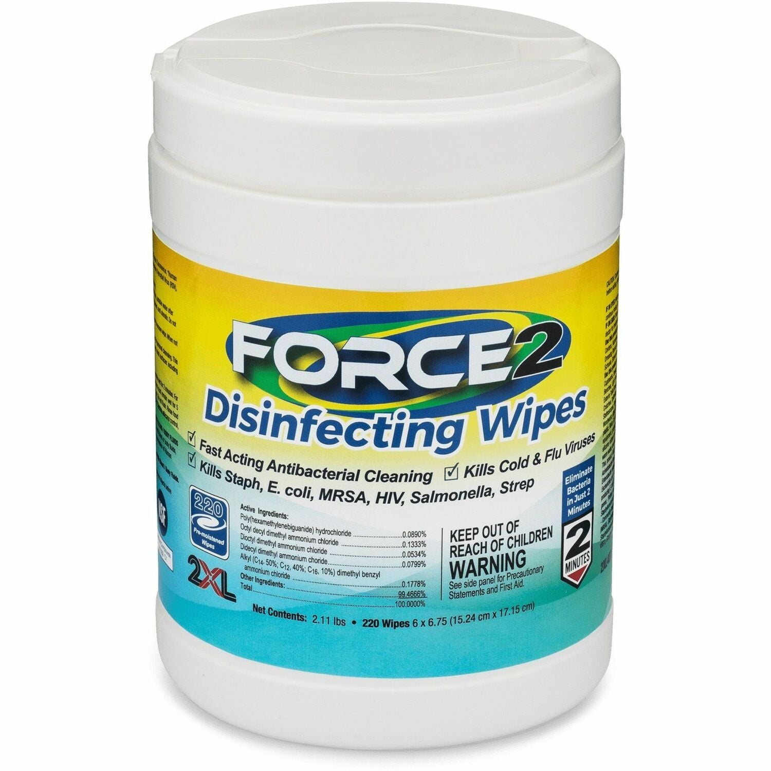 2XL FORCE2 Disinfecting Wipes (407)