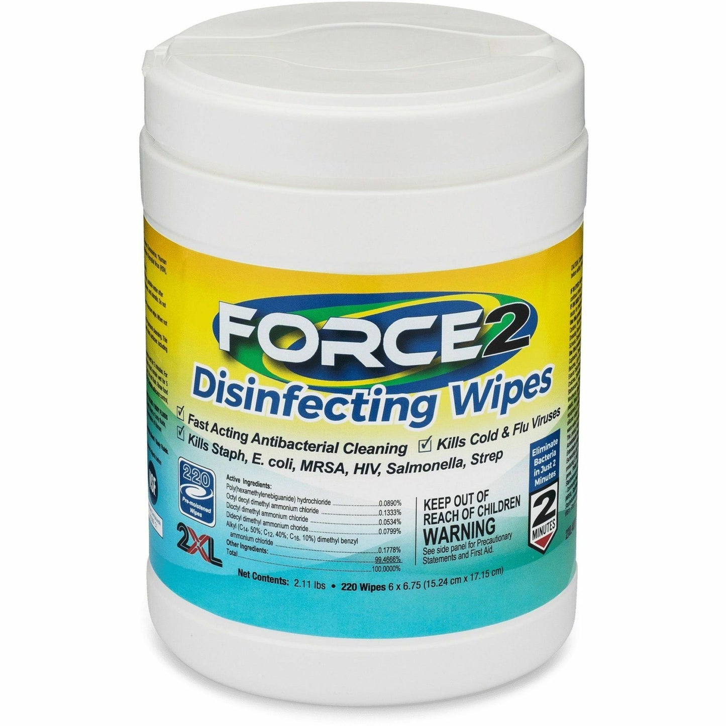 2XL FORCE2 Disinfecting Wipes (407)