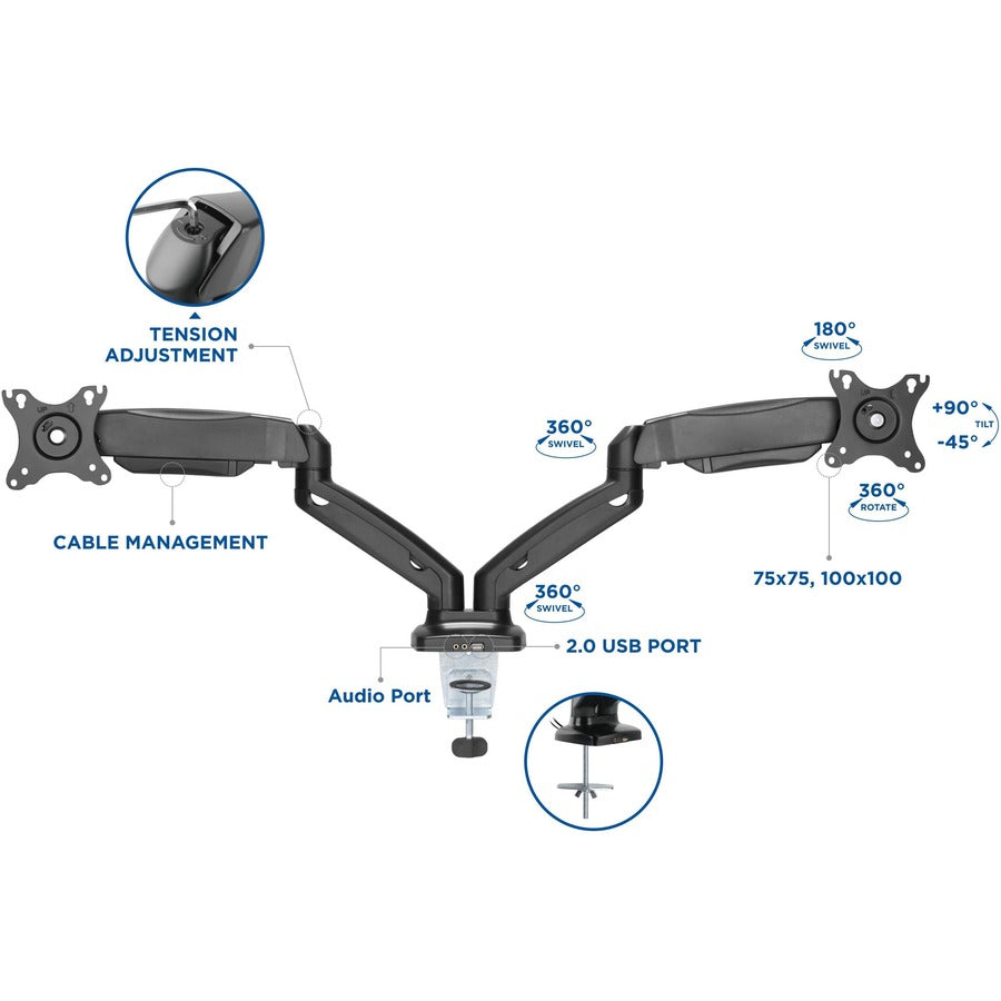 Lorell Mounting Arm for Monitor - Black (99801)