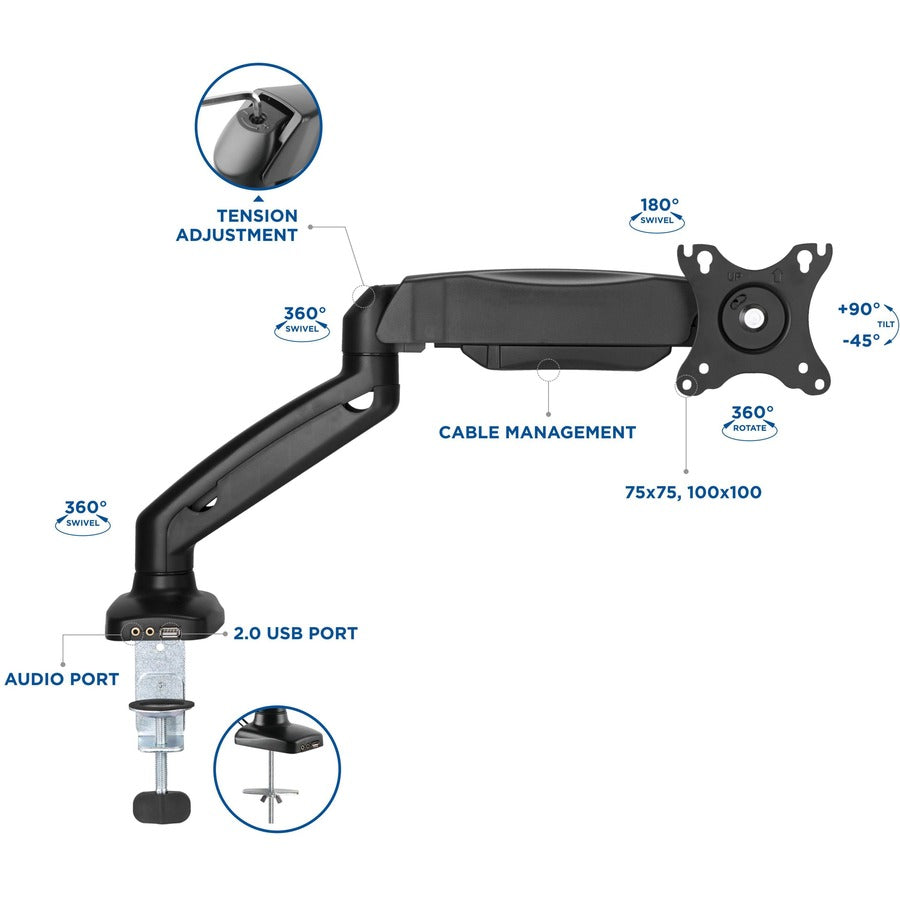 Lorell Mounting Arm for Monitor - Black (99800)