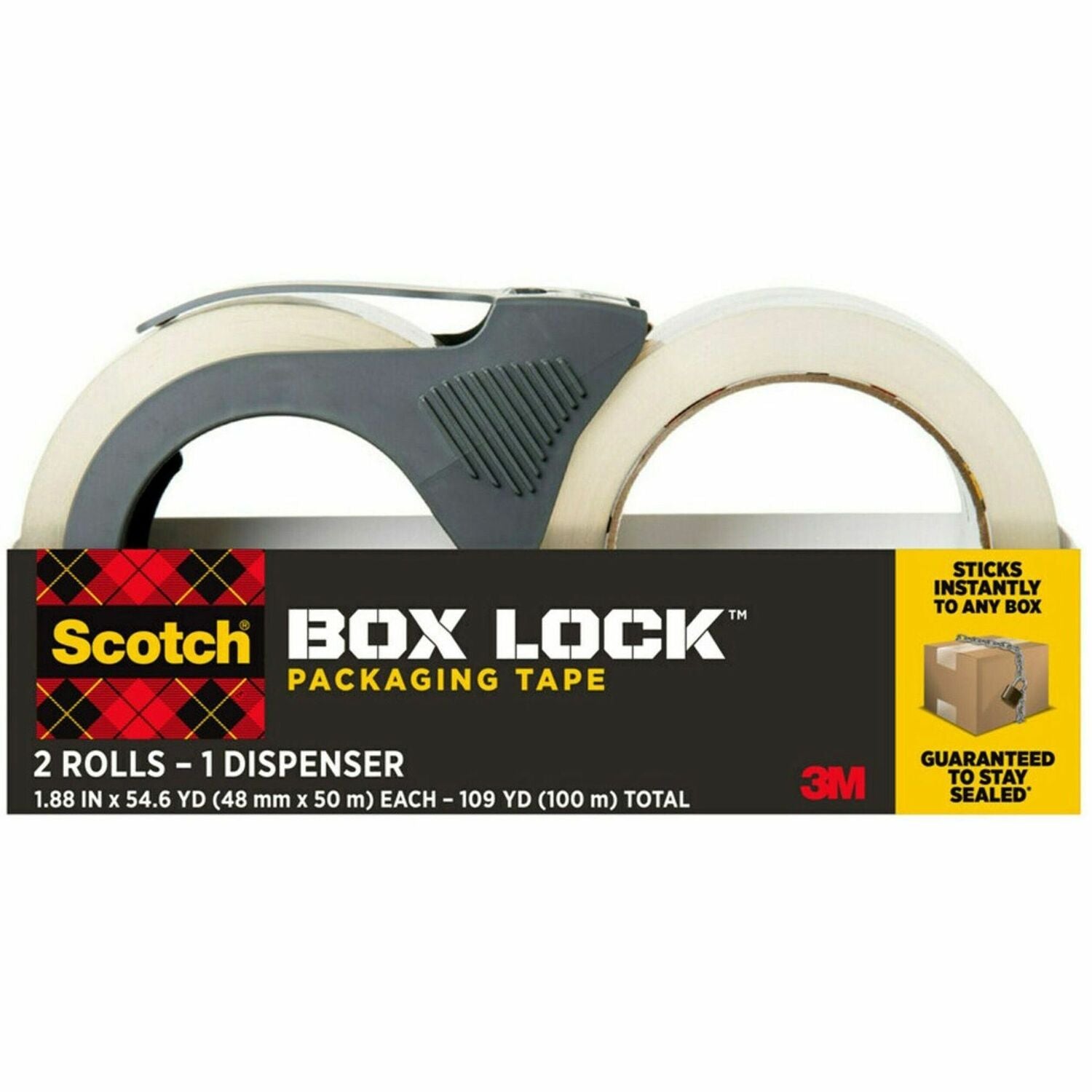 Scotch Box Lock Dispenser Packaging Tape (395021RD)