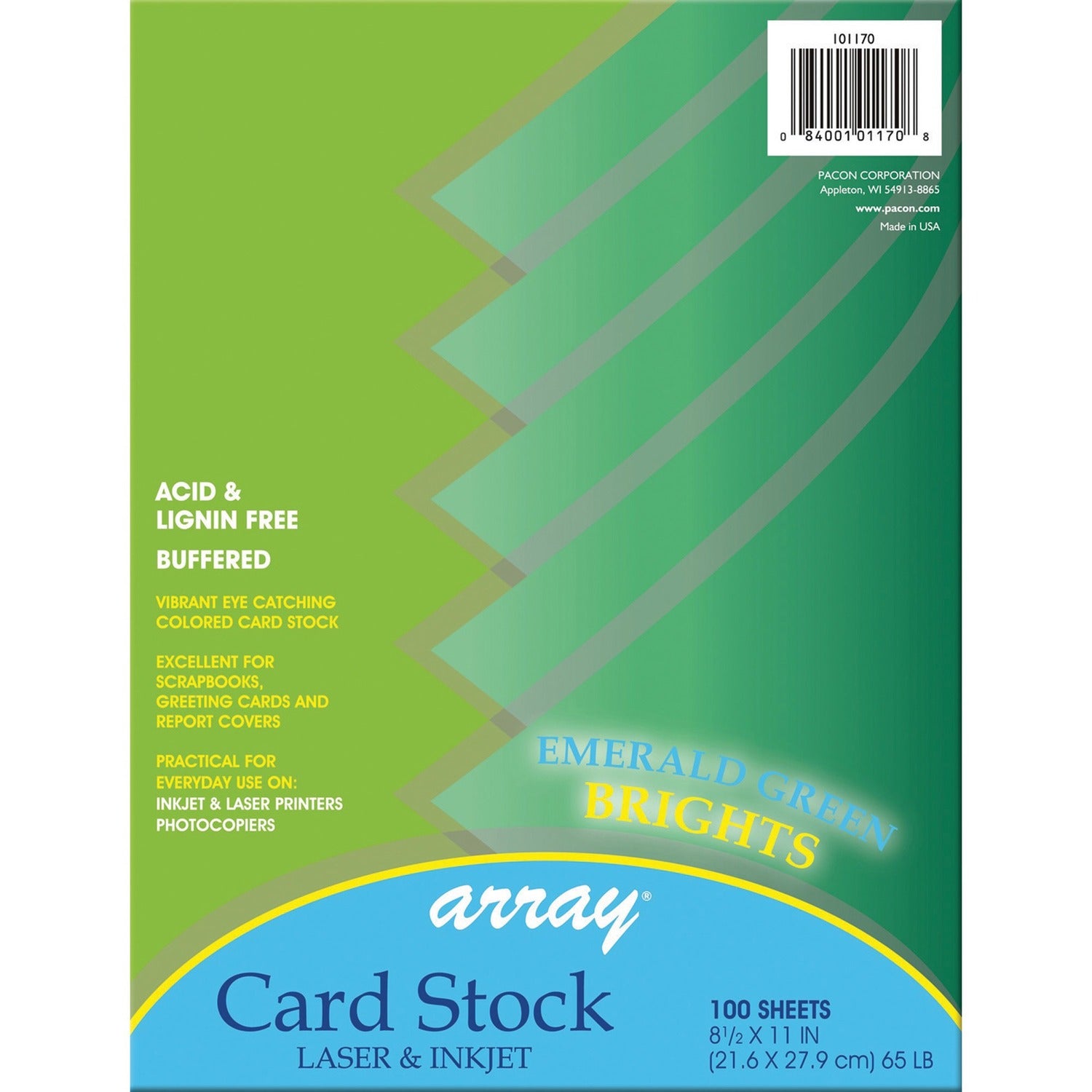 Pacon Color Brights Cardstock - Emerald Green (P101170)