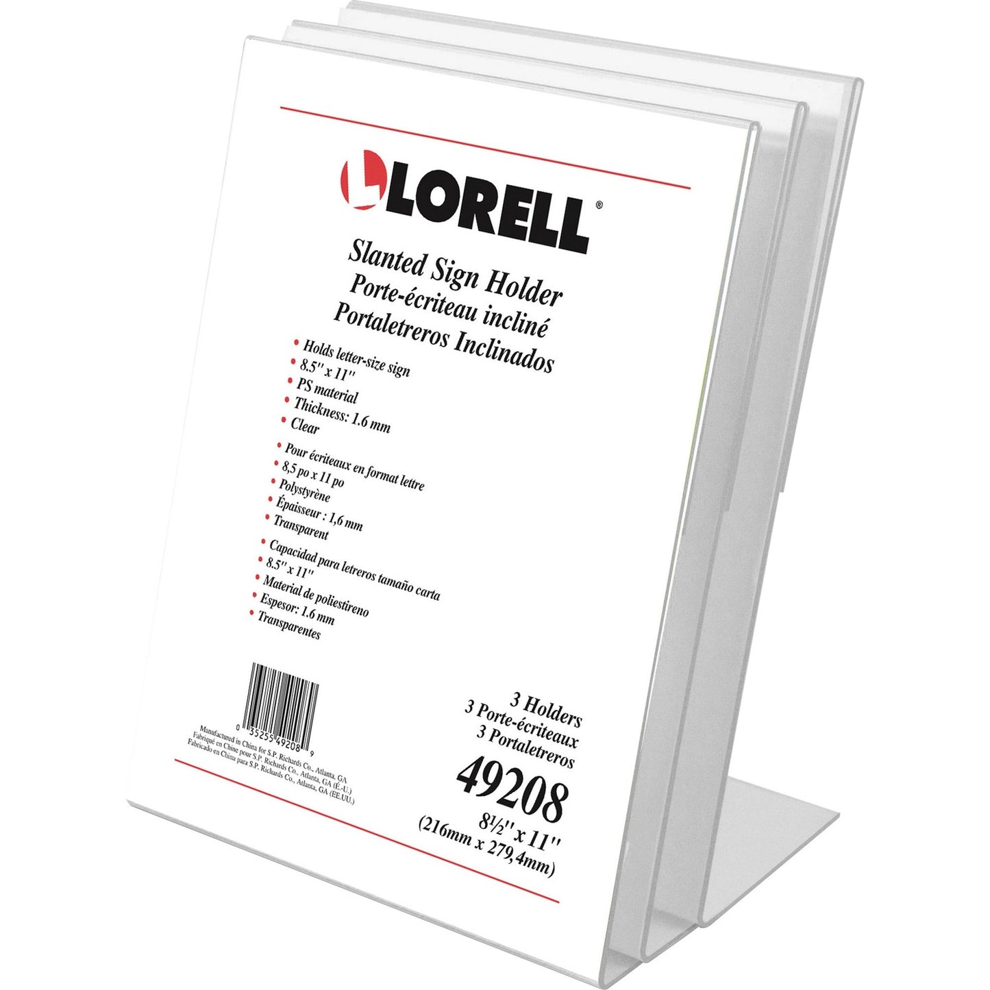 Lorell L-base Slanted Sign Holder Stand (49208)