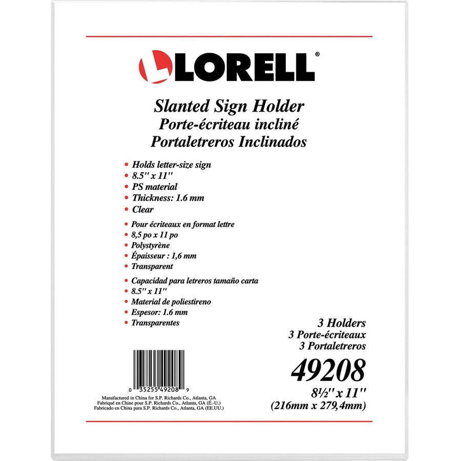 Lorell L-base Slanted Sign Holder Stand (49208)