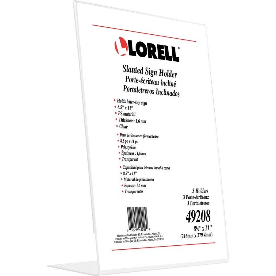 Lorell L-base Slanted Sign Holder Stand (49208)