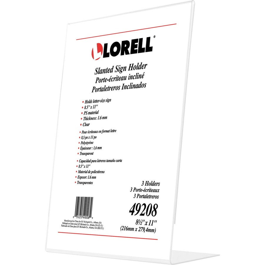 Lorell L-base Slanted Sign Holder Stand (49208)