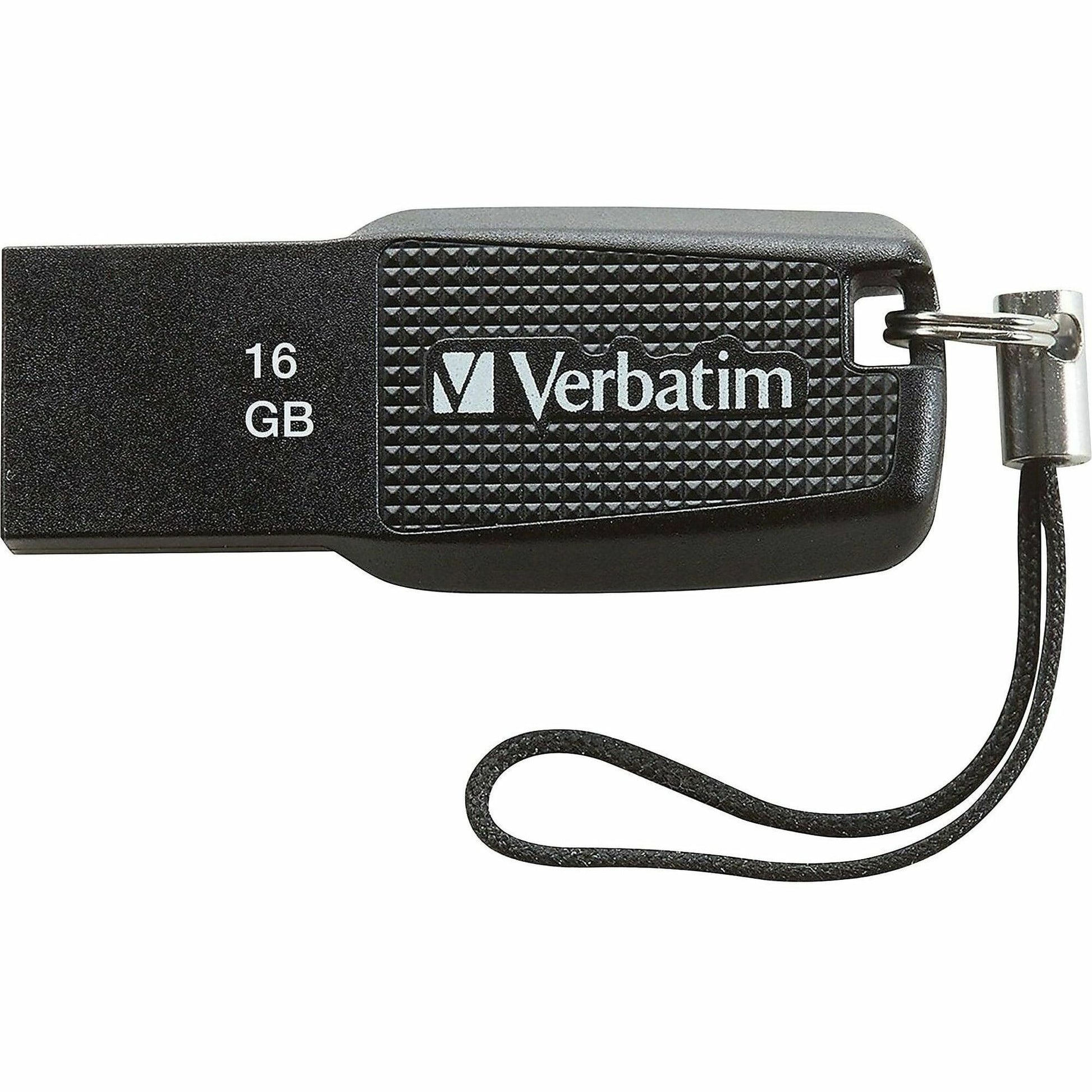Verbatim 16GB Ergo USB Flash Drive - Black (70875)