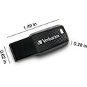 Verbatim 64GB Ergo USB Flash Drive - Black (70877)