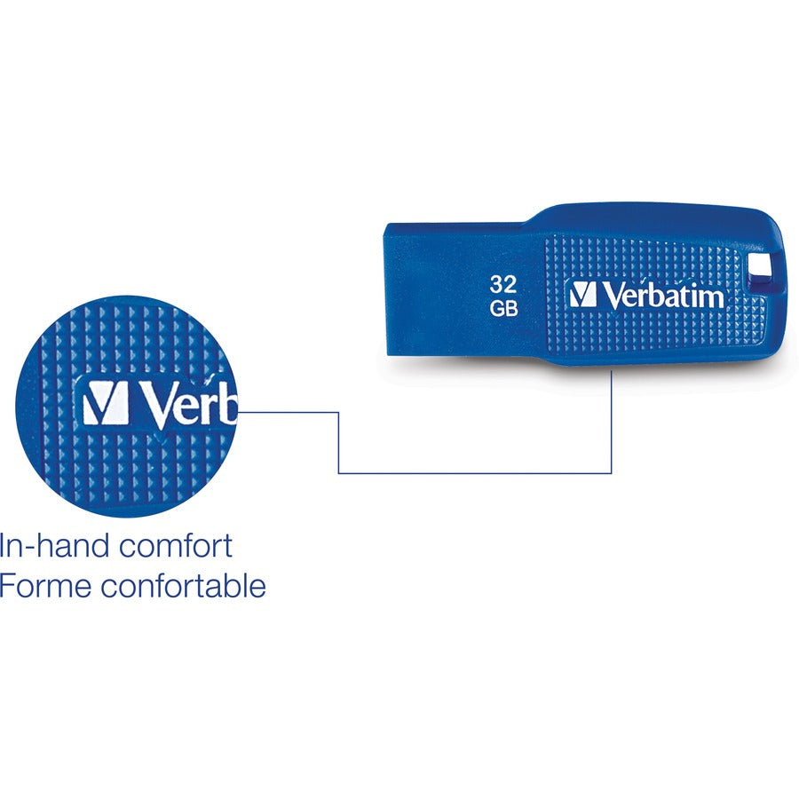 Verbatim 32GB Ergo USB 3.0 Flash Drive - Blue (70878)