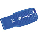 Verbatim 64GB Ergo USB 3.0 Flash Drive - Blue (70879)
