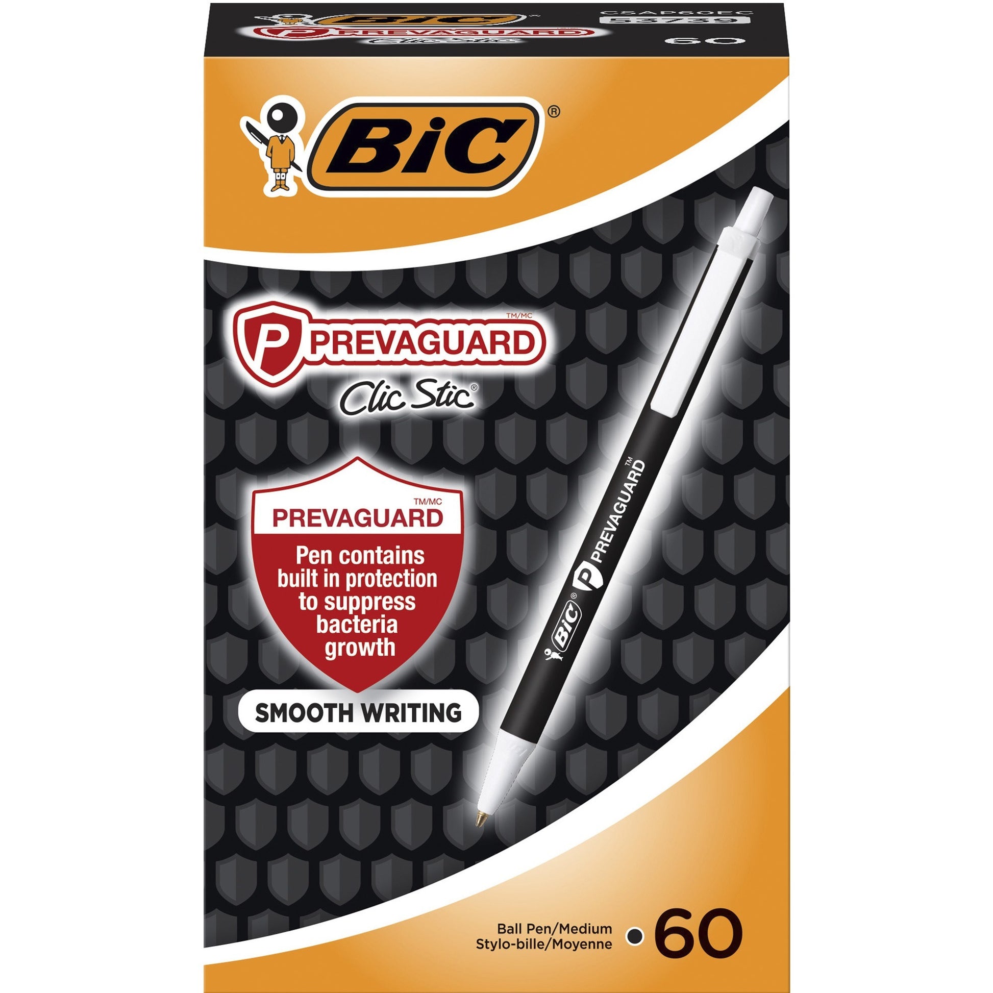 BIC PrevaGuard Clic Stic Antimicrobial Pens (CSAP60ECBK)