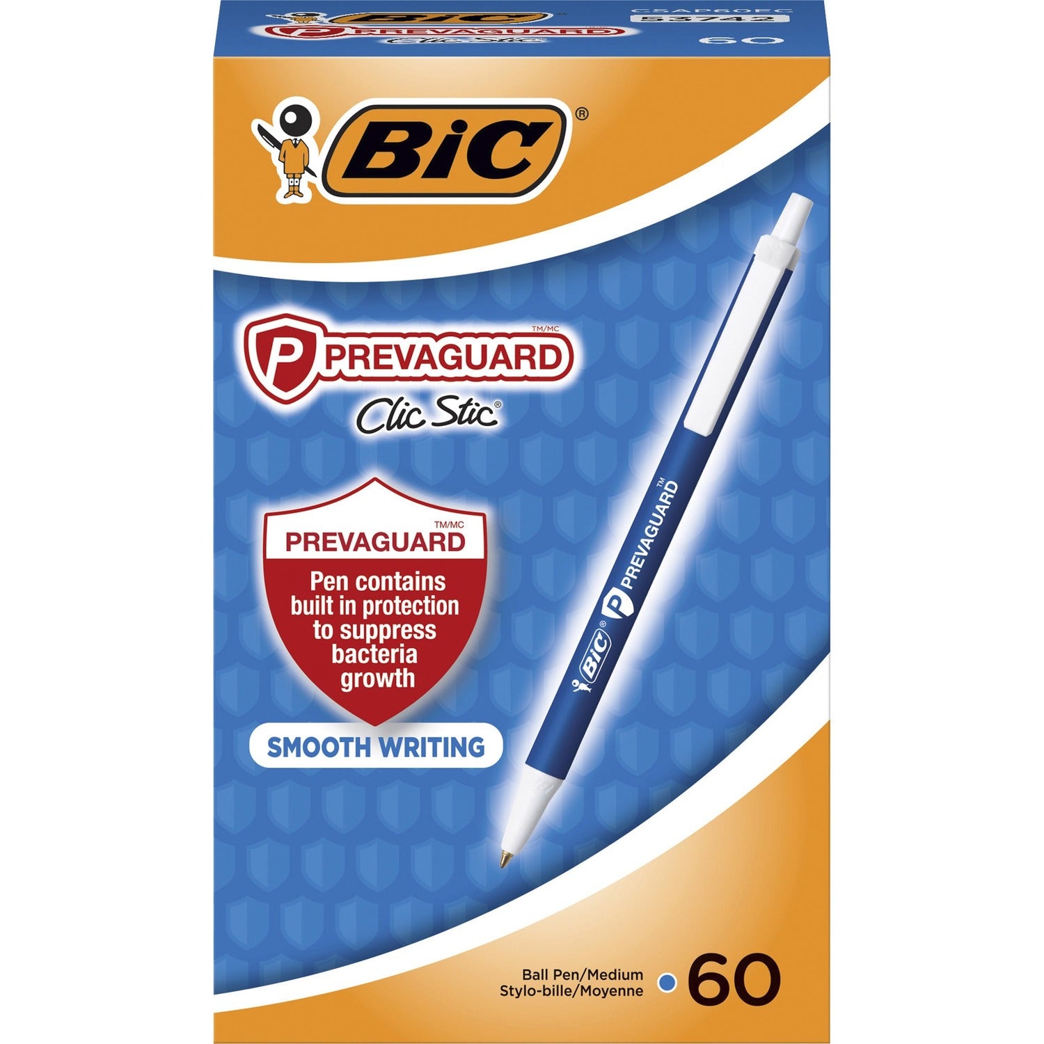 BIC PrevaGuard Clic Stic Antimicrobial Pens (CSAP60ECBE)