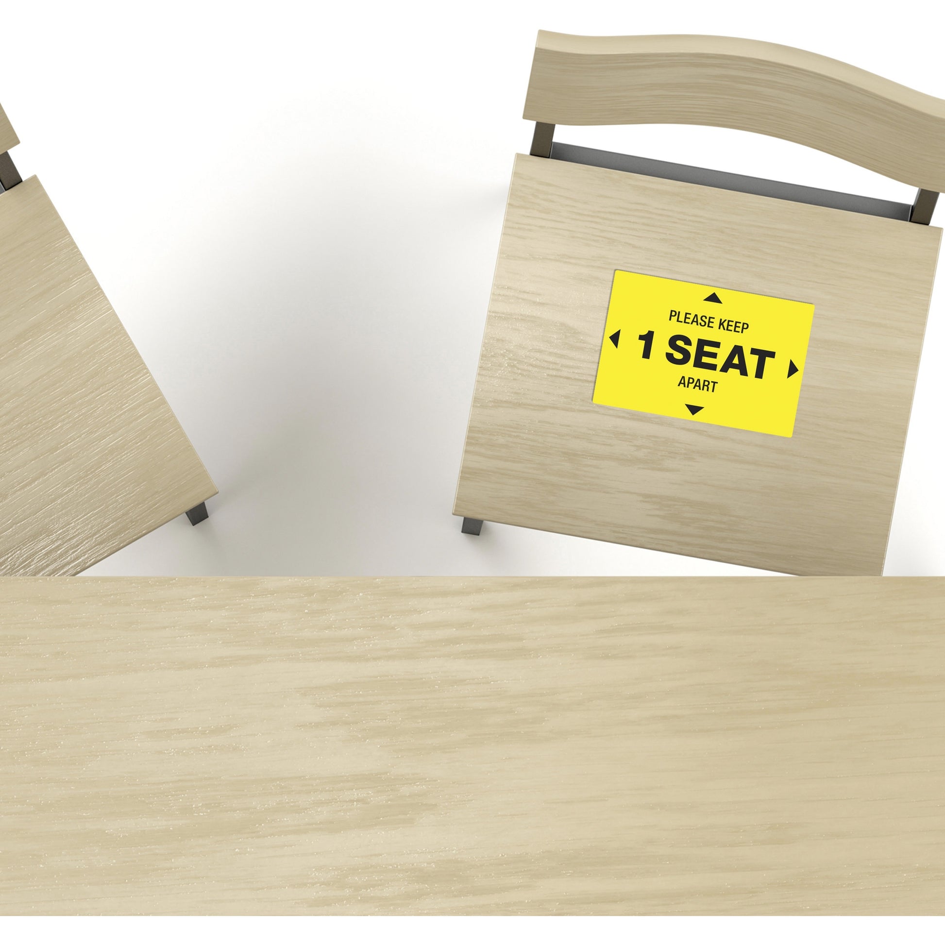  Surface Safe PLEASE KEEP 1 SEAT APART Decals (83073)