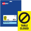  Surface Safe TABLE CLOSED Preprinted Decals (83075)