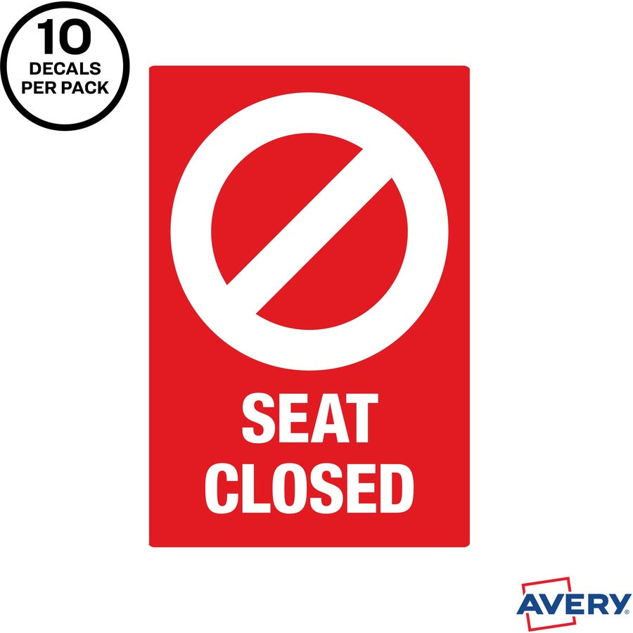  Surface Safe SEAT CLOSED Chair Decals (83076)