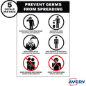  Surface Safe PREVENT GERMS Wall Decals (83174)