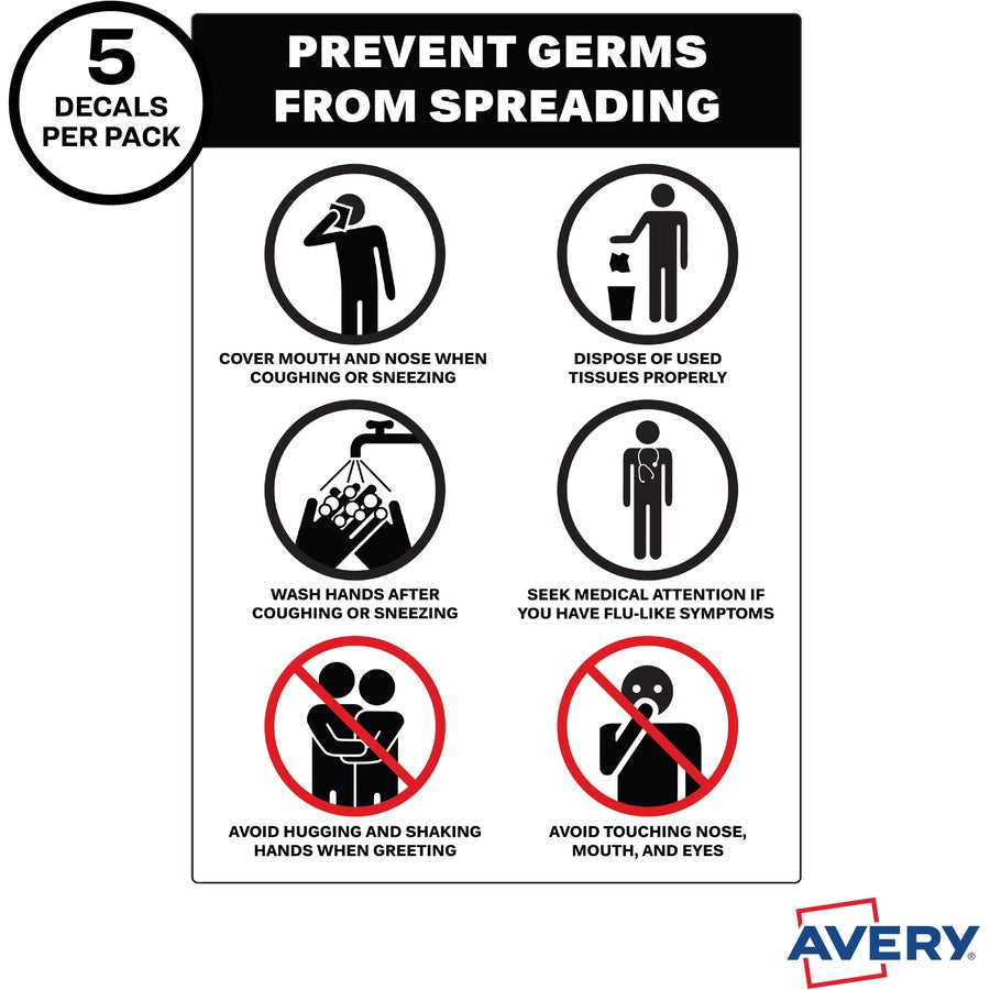  Surface Safe PREVENT GERMS Wall Decals (83174)