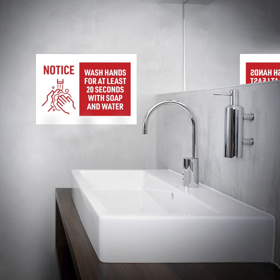  Surface Safe NOTICE WASH HANDS Wall Decals (83175)