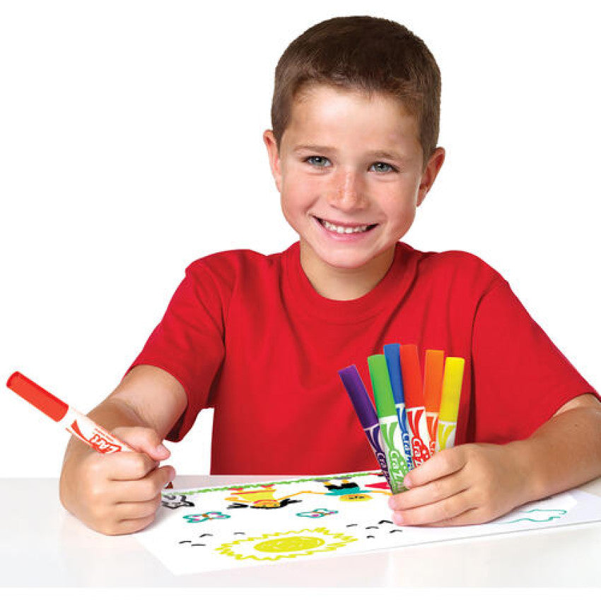 Cra-Z-Art Washable Markers, Broad Bullet Tip, Assorted Classic/Neon/Pastel Colors, 20/Set (44402WM20)