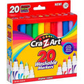 Cra-Z-Art Washable Markers, Broad Bullet Tip, Assorted Classic/Neon/Pastel Colors, 20/Set (44402WM20)