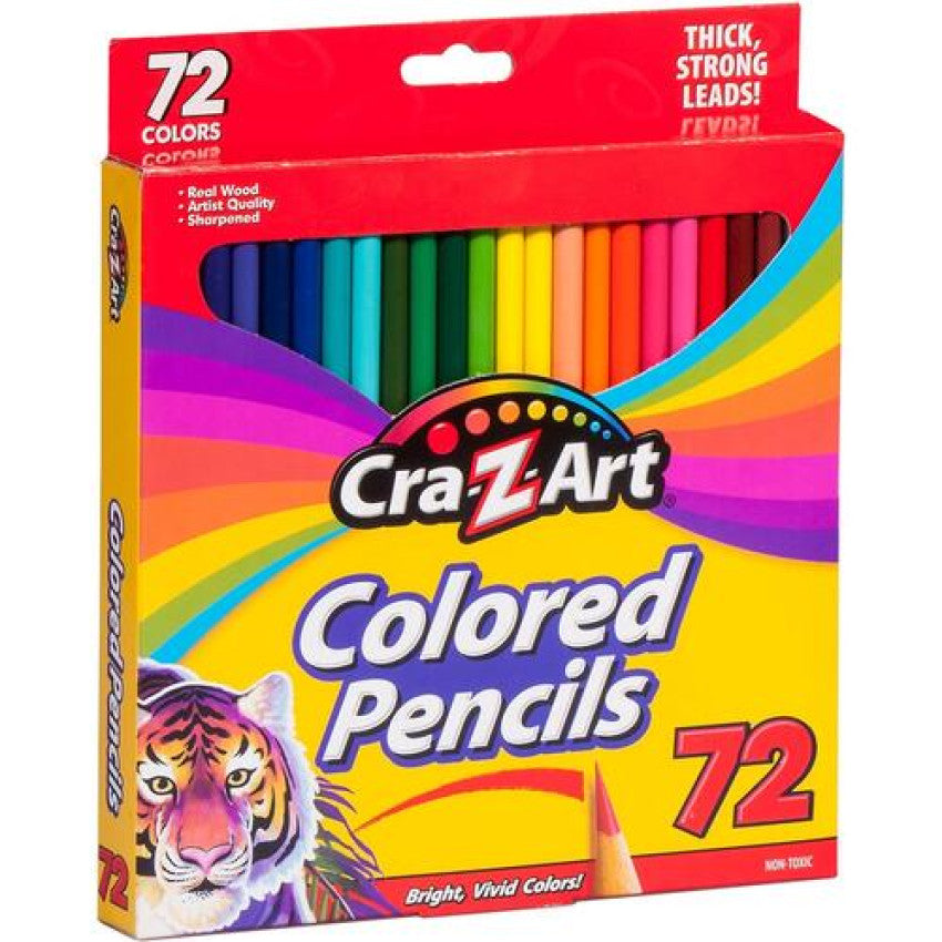 Cra-Z-Art Colored Pencils, 72 Assorted Lead and Barrel Colors, 72/Box (1040224)