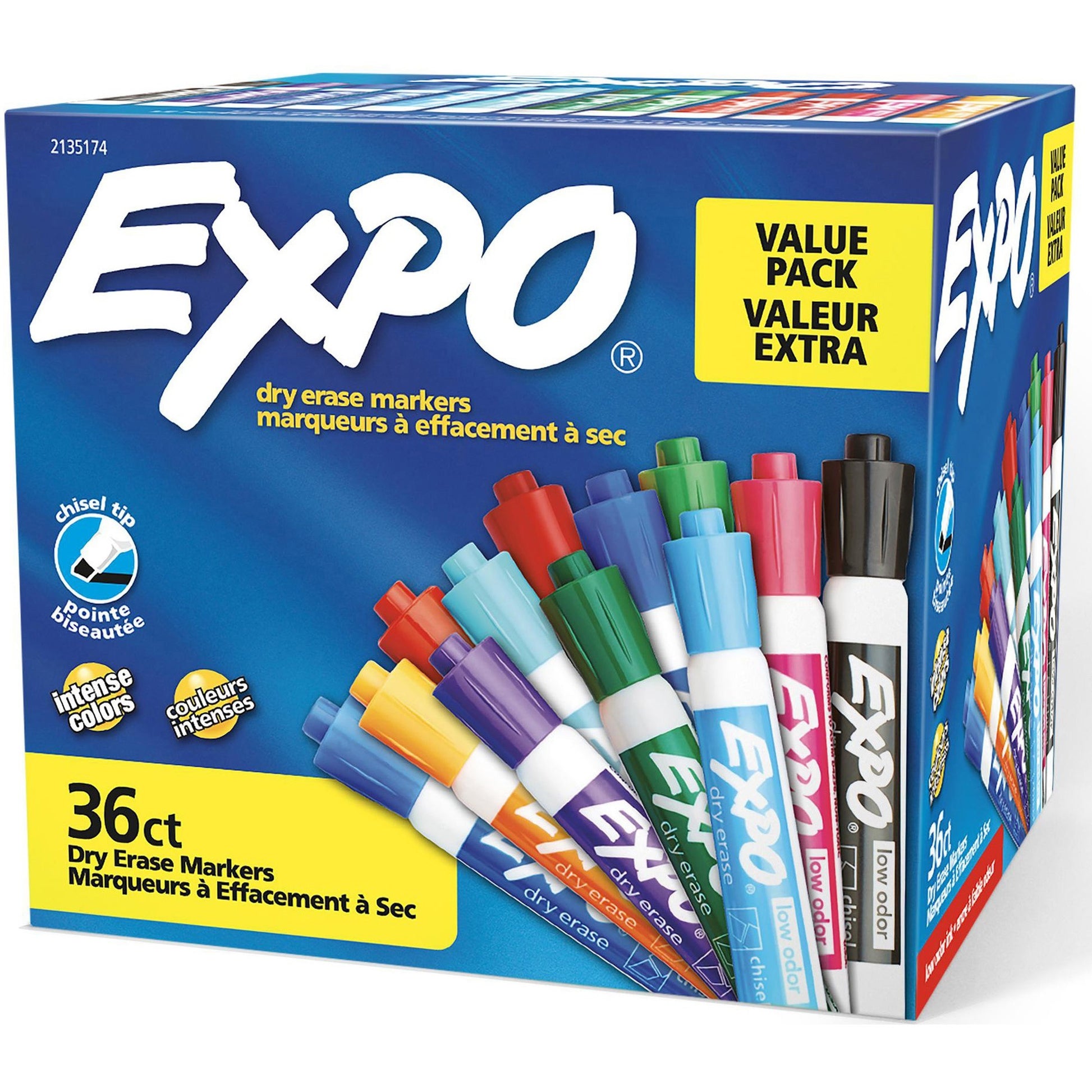 Expo Low-Odor Dry Erase Chisel Tip Markers (2135174)