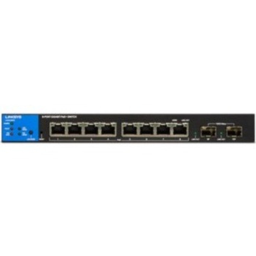Linksys 8-Port Managed Gigabit PoE+ Switch with 2 1G SFP Uplinks (LGS310MPC)