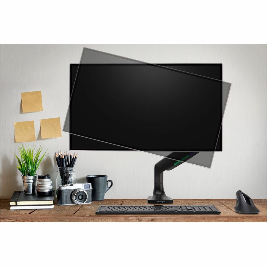 Kensington SmartFit Mounting Arm for Monitor, Curved Screen Display, Flat Panel Display - Black - Landscape/Portrait (59600)